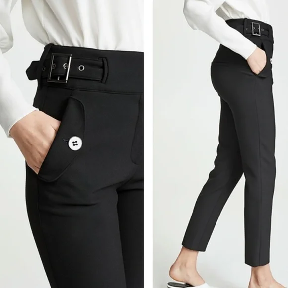 VERONICA BEARD Jaina Pants Black Crop Trousers size 2 small - Picture 3 of 10